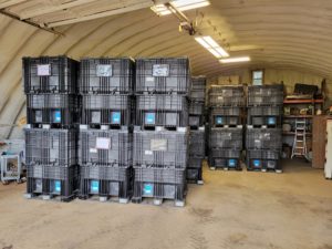 Sunflower harvest boxes